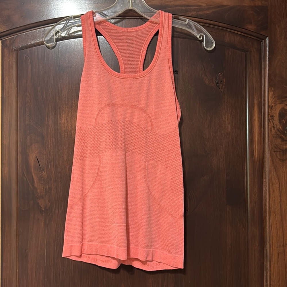 Lululemon Orange Racerback Tank Top